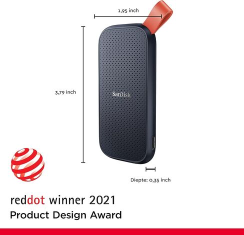 Ssd خارجي محمول 480 جيجابايت من سانديسك، USB من نوع سي، USB 3.1، موديل Sdssde30 480 جيجا G25، ازرق in Saudi Arabia