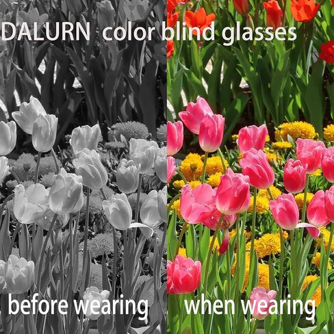DALURN Color Blind Glasses Men ALL Colorblind Glasses for Men and Red/Green Color Blind Glasses in Kuwait