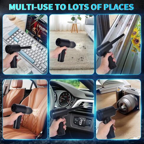 Compressed Air Duster-Vacuum Keyboard Cleaner-Air Blower 3-in-1-100000RPM-Electric Air Dusters-Replace Compressed Air Cans for PC,Computer Keyboard,Car Dusterpc Cleaning in Kuwait