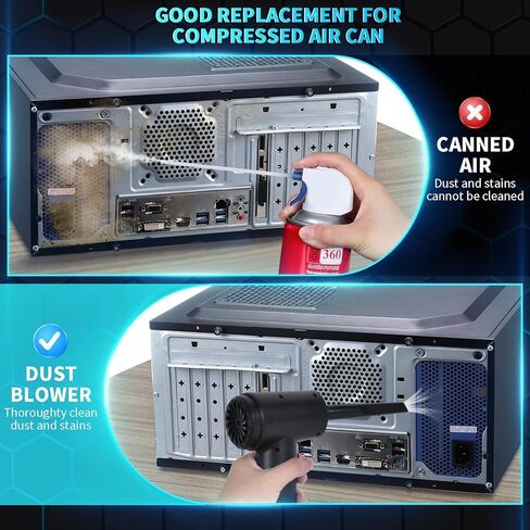Compressed Air Duster-Vacuum Keyboard Cleaner-Air Blower 3-in-1-100000RPM-Electric Air Dusters-Replace Compressed Air Cans for PC,Computer Keyboard,Car Dusterpc Cleaning in Kuwait