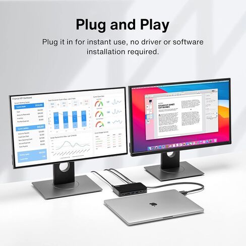 محطة إرساء iVANKY FusionDock 1 MacBook Pro مع محول طاقة 180 واط، قاعدة شاشة 12 في 2 مزدوجة 4K@60 هرتز لجهاز MacBook M1/M2/M3 Pro/Max Display Dock 2HDMI 2.0، 96W PD، 6 USB، Ethernet SD/TF Audio in Kuwait