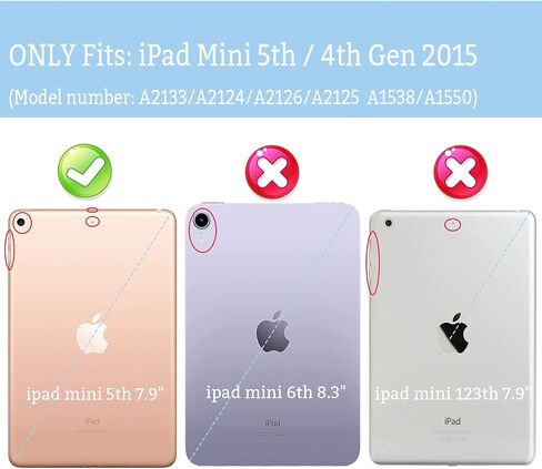 حافظة iPad Mini 5، حافظة iPad Mini 4، حافظة حماية هجينة من ثلاث طبقات مقاومة للصدمات ومتينة من السقوط، مصممة بمسند لجهاز iPad Mini 4/5 مقاس 7.9 بوصات in Kuwait
