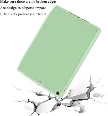 SIWENGDE متوافق مع حافظة Apple iPad 9.7 2018 الجيل السادس/2017 الخامس مع حامل أقلام، غطاء واقٍ بحامل ثلاثي الطي من السيليكون الناعم النحيف (أزرق فاتح) in Kuwait