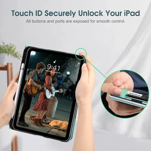 Fintie Folio Case for iPad (A16) 11th Gen 11 in, iPad 10th Generation 10.9" | Multi-Angle Viewing Protective Stand Cover, Built-in Pencil Holder & Storage Pocket, Auto Wake/Sleep, Blossom in Kuwait