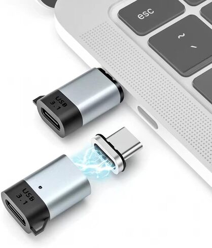 Magnetic USB C Adapter, 24Pins Type C Connector, PD 100W Fast Charging 10Gbs Data Transfer in Kuwait