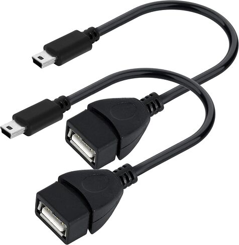 SAITECH IT (2 حزمة كابل USB OTG صغير للكاميرات الرقمية - كابل محول USB A أنثى إلى Mini USB B 5 Pin Male in Saudi Arabia