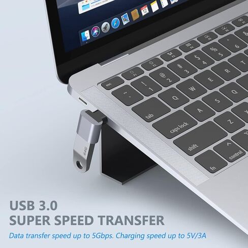 yootech 90 درجة USB C إلى USB محول 2 حزمة، محول USB C الزاوية اليمنى، نوع C إلى USB-A 3.0 موصل محول لجهاز MacBook Pro Air iMac، iPad Pro Mini 6، Galaxy S22 وUSB-A كابل محور القرص الصلب الماوس in Kuwait