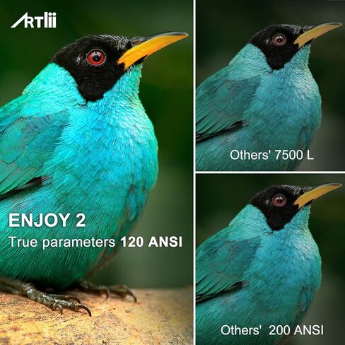 جهاز عرض Artlii Enjoy2 مع واي فاي وبلوتوث، جهاز عرض صغير، جهاز عرض محمول، عصي تلفزيون متدفقة، iOS، أندرويد in Kuwait