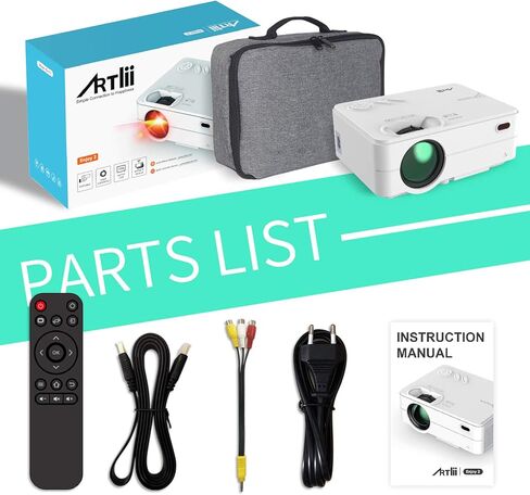 جهاز عرض Artlii Enjoy2 مع واي فاي وبلوتوث، جهاز عرض صغير، جهاز عرض محمول، عصي تلفزيون متدفقة، iOS، أندرويد in Kuwait