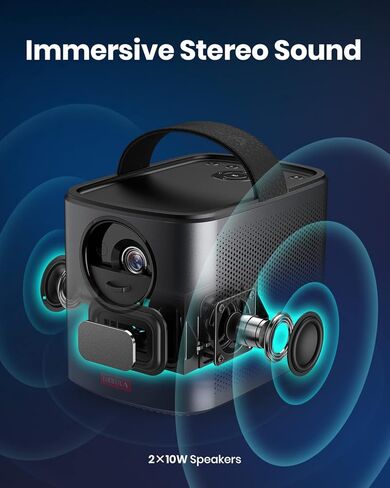 نيبولا جهاز عرض محمول مارس 2 برو 500 ANSI لومن من انكر، اسود، صورة 720p، جهاز عرض فيديو، جهاز عرض تلفزيوني للصور من 30 الى 150 انش، جهاز عرض افلام in Kuwait