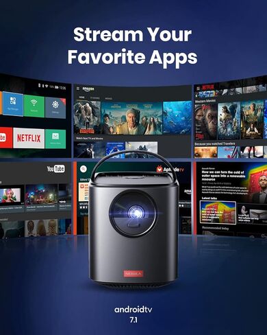 نيبولا جهاز عرض محمول مارس 2 برو 500 ANSI لومن من انكر، اسود، صورة 720p، جهاز عرض فيديو، جهاز عرض تلفزيوني للصور من 30 الى 150 انش، جهاز عرض افلام in Kuwait