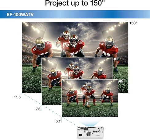 Epson EF-100 Smart Streaming Laser Projector with Android TV - Black in Saudi Arabia
