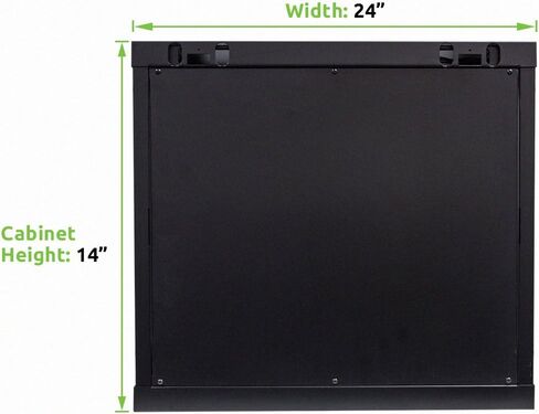 NavePoint 6U Server Rack Enclosure - 17.7" Deep, 6U Wall Mount Network Cabinet with Locking Glass Door for 19" IT Equipment, 6U Network Rack with 2 Fans, Removable Side Panels, Black in Kuwait