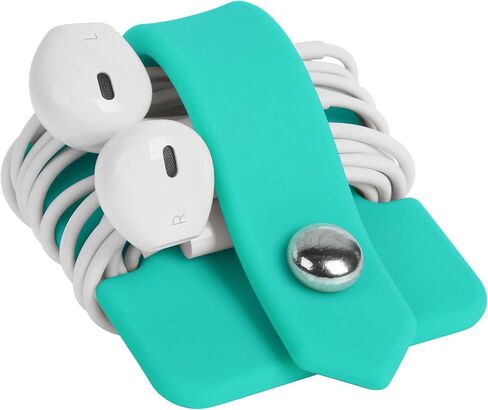Headphone Case Cord Organizer Earbuds Holder Earphones Case Wrap Winder Headset Keeper Cord Manager Cable Organizer Black | Cord Organizer in Saudi Arabia