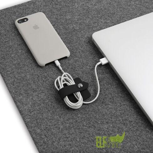 ELFRhino Headphone Case Cord Organizer Earbuds Holder Earphones Case Wrap Winder Headset Keeper Cord Manager Cable Organizer Black in Saudi Arabia