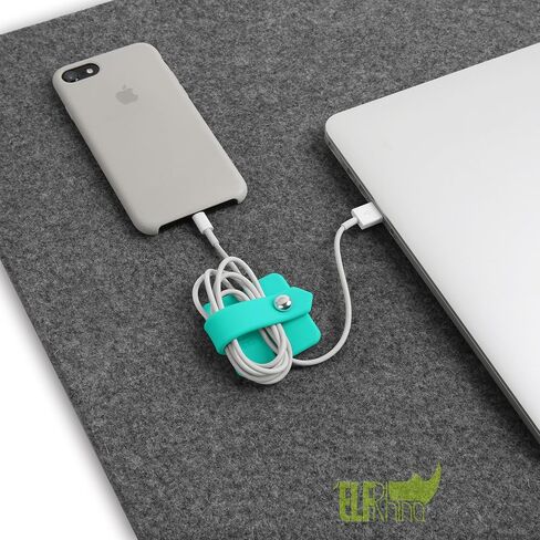 Headphone Case Cord Organizer Earbuds Holder Earphones Case Wrap Winder Headset Keeper Cord Manager Cable Organizer Black | Cord Organizer in Saudi Arabia