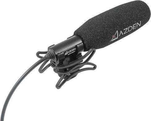ميكروفون AZDEN SGM-250CX الاحترافي المدمج لإنتاج الأفلام والفيديو مع غطاء الزجاج الأمامي فروي SWS-CX in Kuwait