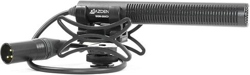 ميكروفون AZDEN SGM-250CX الاحترافي المدمج لإنتاج الأفلام والفيديو مع غطاء الزجاج الأمامي فروي SWS-CX in Kuwait