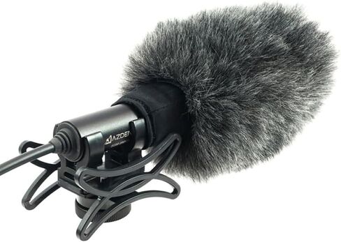 ميكروفون AZDEN SGM-250CX الاحترافي المدمج لإنتاج الأفلام والفيديو مع غطاء الزجاج الأمامي فروي SWS-CX in Kuwait