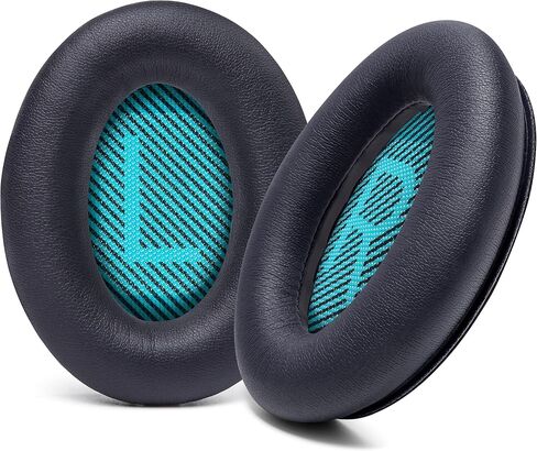 WC PadZ QC25 - Upgraded Ear Pads for Bose QC15, QC25, QC35 & 35ii | Made by Wicked Cushions | Also fits QC2, AE2, AE2i, AE2W & Soundlink. Softer Leather, Luxury Memory Foam | Black in Kuwait
