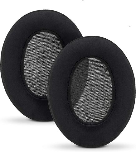 Velor Replacement Ear Pads for HyperX Cloud & Alpha, ATH M50X, Steelseries Arctis, Logitech G Pro & More Headphones, Soft Velour, Memory Foam & Long Lasting Earpads by Brainwavz - Black in Kuwait