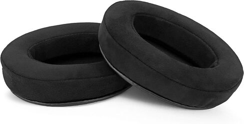 Velor Replacement Ear Pads for HyperX Cloud & Alpha, ATH M50X, Steelseries Arctis, Logitech G Pro & More Headphones, Soft Velour, Memory Foam & Long Lasting Earpads by Brainwavz - Black in Kuwait