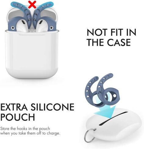 AhaStyle 3 Pairs AirPods Ear Hooks Cover Silicone EarPods Tips Accessories in Kuwait