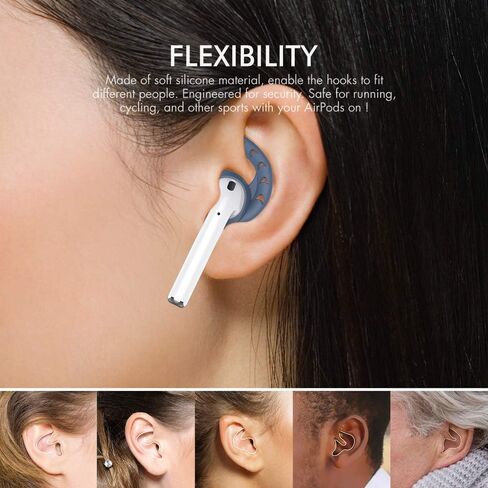 AhaStyle 3 Pairs AirPods Ear Hooks Cover Silicone EarPods Tips Accessories in Kuwait