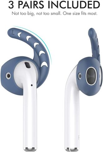 AhaStyle 3 Pairs AirPods Ear Hooks Cover Silicone EarPods Tips Accessories in Kuwait