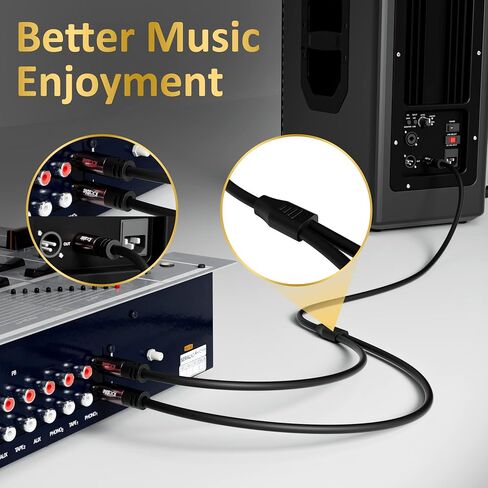 كابل مقسم RCA Y-Adapter بطول 25 قدم، 1 RCA ذكر إلى 2 كابل مضخم صوت ستيريو RCA ذكر، ثنائي الاتجاه، للمسرح المنزلي، نظام هاي فاي، مكبر الصوت، مكبر الصوت، مطلي بالذهب 24 قيراط، القطر الخارجي: 5.0 مم in Kuwait