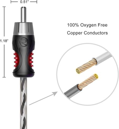 RECOIL PCI217 17ft 2-Channel RCA Audio Interconnects Cable Double Shielded in Saudi Arabia