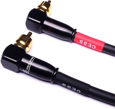 CNCESS CESS-137-6i الزاوية اليمنى RCA إلى RCA Preamp Jumpers ذكر إلى ذكر كابل التصحيح، 2 حزمة (6 بوصات) in Kuwait