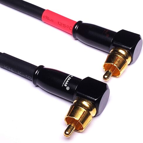 CNCESS CESS-137-6i الزاوية اليمنى RCA إلى RCA Preamp Jumpers ذكر إلى ذكر كابل التصحيح، 2 حزمة (6 بوصات) in Kuwait