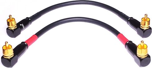 CNCESS CESS-137-6i الزاوية اليمنى RCA إلى RCA Preamp Jumpers ذكر إلى ذكر كابل التصحيح، 2 حزمة (6 بوصات) in Kuwait