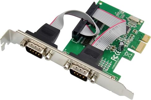 بطاقة محول وحدة تحكم المضيف التسلسلي DriverGenius بمنفذين PCI Express PCIe RS232 - PCIe إلى Serial DB9 متوافقة مع نظامي التشغيل Windows وLinux in Kuwait