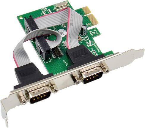 بطاقة محول وحدة تحكم المضيف التسلسلي DriverGenius بمنفذين PCI Express PCIe RS232 - PCIe إلى Serial DB9 متوافقة مع نظامي التشغيل Windows وLinux in Kuwait