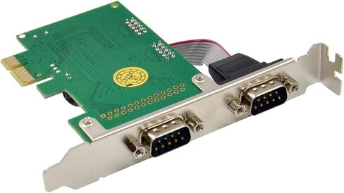 بطاقة محول وحدة تحكم المضيف التسلسلي DriverGenius بمنفذين PCI Express PCIe RS232 - PCIe إلى Serial DB9 متوافقة مع نظامي التشغيل Windows وLinux in Kuwait