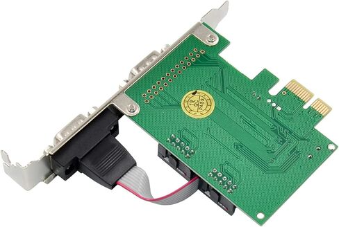 بطاقة محول وحدة تحكم المضيف التسلسلي DriverGenius بمنفذين PCI Express PCIe RS232 - PCIe إلى Serial DB9 متوافقة مع نظامي التشغيل Windows وLinux in Kuwait