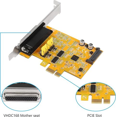 بطاقة توسيع CERRXIAN PCIE إلى 2 منفذ RS232، بطاقة توسيع DB9 ثنائية القناة PCIe X1 AX99100 لأجهزة الكمبيوتر المكتبية، مع كابل خارجي بمنفذين in Saudi Arabia