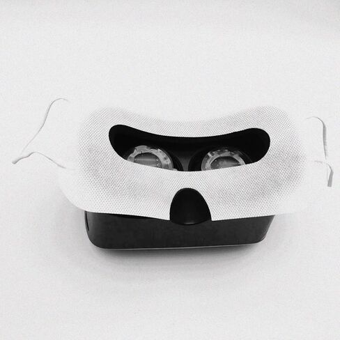 100 Pack Disposable Sanitary Eye Covers - Compatible with HTC Vive Pro/PS VR/Gear VR/Oculus Rift Go & More - White in Kuwait