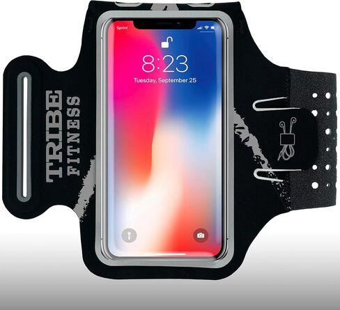 القبيلة تشغيل حامل الهاتف شارة. عصابات الذراع الرياضية للهواتف المحمولة iPhone & Galaxy للنساء والرجال والعدائين والركض والمشي والتمارين الرياضية والتمارين الرياضية. ليكرا يابانية فاخرة. تمديد الحزام وجيب المفتاح. in Kuwait