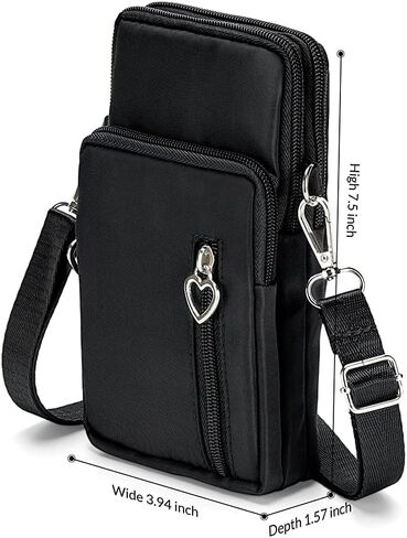 Women Crossbody Cell Phone Purse Wristband Sport Armband Wallet Bag Zipper Nylon Handbags in Kuwait