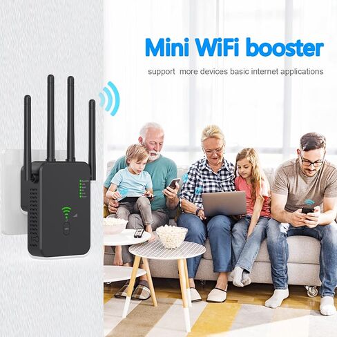 2023 Newest WiFi Extender, WiFi Booster，WiFi Repeater, Covers Up to 3000 Sq.ft and 40 Devices, 4 Antennas 360° Full Coverage,Internet Booster for Home with Ethernet Port, Quick Setup in Kuwait