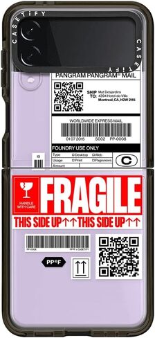 حافظة CASETiFY Impact لهاتف سامسونج جالاكسي Z Flip 3 - PP-0008 - أسود شفاف in Kuwait