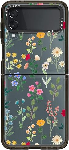حافظة CASETiFY Impact لهاتف سامسونج جالاكسي Z Flip 3 - PP-0008 - أسود شفاف in Kuwait