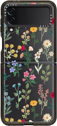حافظة CASETiFY Impact لهاتف سامسونج جالاكسي Z Flip 3 - PP-0008 - أسود شفاف in Kuwait