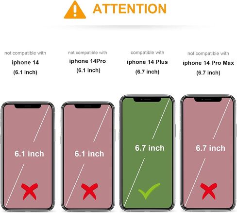 KIHUWEY متوافق مع محفظة iPhone 14 Plus مع حامل بطاقة الائتمان، غطاء واقٍ شديد التحمل من الجلد الفاخر القابل للطي لهاتف iPhone 14 Plus 6.7 بوصة (أسود) in Kuwait