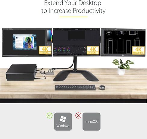 StarTech.com DP to Dual HDMI MST HUB - Dual HDMI 4K 60Hz - DisplayPort Multi Monitor Adapter with 1ft / 30cm Cable - DP 1.4 Multi Stream Transport Hub, DSC | HBR3 - DP to HDMI Splitter (MST14DP122HD) in Kuwait