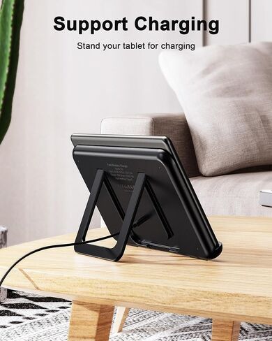 شاحن QIBOX اللاسلكي لجهاز FIRE HD 10 Plus، محطة شحن لاسلكية قابلة للطي، قاعدة شحن سريعة 𝐎𝐍𝐋𝐘 متوافق مع FIRE HD 10 Plus (الجيل الحادي عشر)، وليس للطرز الأخرى in Kuwait