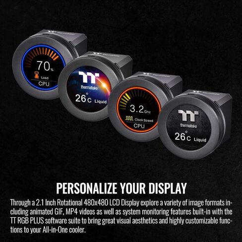 Thermaltake TOUGHLIQUID 240 ARGB Motherboard Sync All-in-One Liquid CPU Cooler, AMD (AM5/AM4) / Intel (LGA 1700/1200), 240mm High Efficiency Radiator CL-W319-PL12BL-A in Kuwait